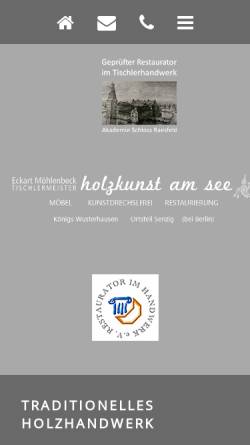 Vorschau der mobilen Webseite www.holzkunst-am-see.de, Holzkunst-am-See - Eckart Möhlenbeck