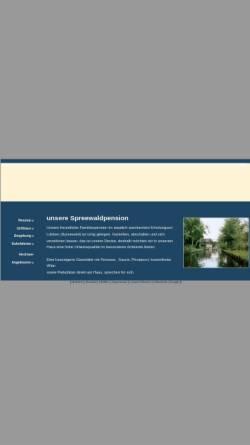 Vorschau der mobilen Webseite www.spreewaldpension-luebben.de, Spreewaldpension Zickert - Inh. Elke Zickert