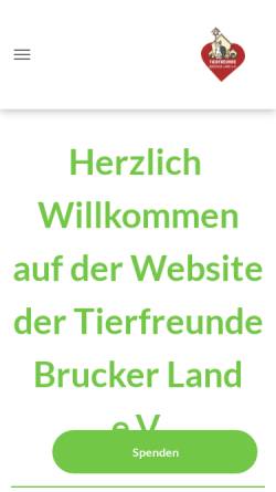 Vorschau der mobilen Webseite www.tfbl.de, Tierfreunde Brucker Land e.V.