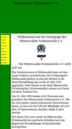 Vorschau der mobilen Webseite www.mittenwalder-schuetzenclub.de, Mittenwalder Schützenclub e.V.