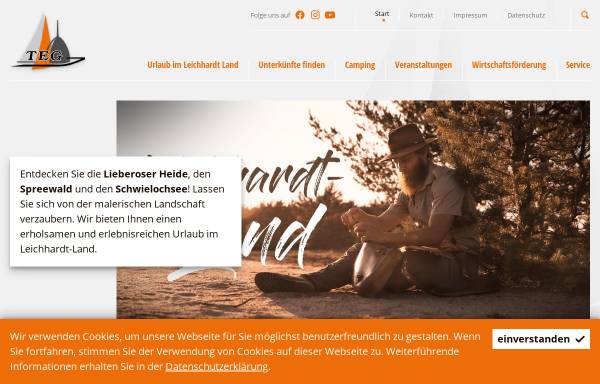 Vorschau von www.teg-lds.de, Tourismus-Entwicklungsgesellschaft Lieberose/Oberspreewald mbH