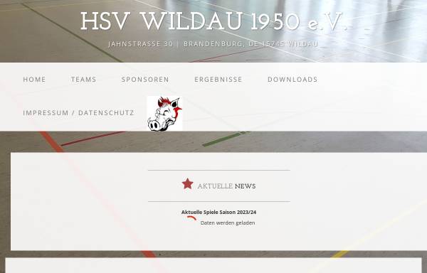 Vorschau von www.handballinwildau.de, HSV Wildau 1950 e. V.