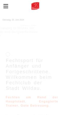 Vorschau der mobilen Webseite fechtclub-wildau.de, Fechtclub Wildau e.V.