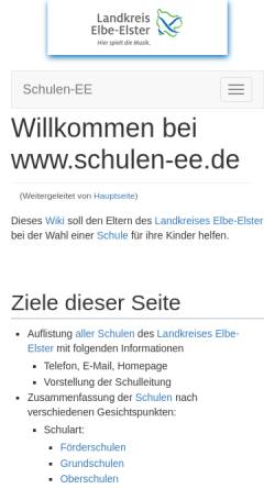 Vorschau der mobilen Webseite schulen-ee.de, Schulen Elbe-Elster