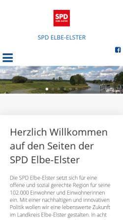 Vorschau der mobilen Webseite www.spd-elbe-elster.de, SPD Kreisverband Elbe-Elster