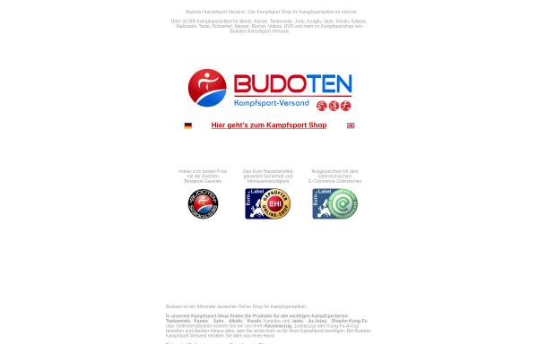 Vorschau von www.budoten.com, Budoten Kampfsportartikel Versand