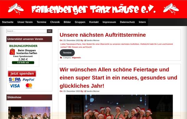 Vorschau von www.falkenberger-tanzmaeuse.de, Falkenberger Tanzmäuse e.V.