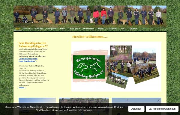 Vorschau von www.hundesportverein-falkenberg.de, Hundesportverein Falkenberg - Uebigau e.V.