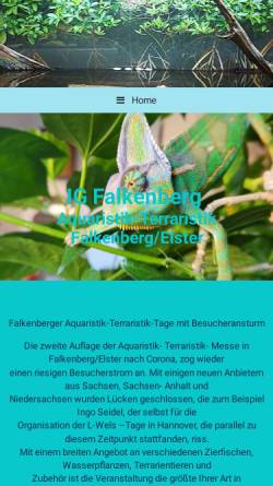 Vorschau der mobilen Webseite www.aquaristik-falkenberg-elster.de, Kinder- und Jugendaquaristik Falkenberg/Elster