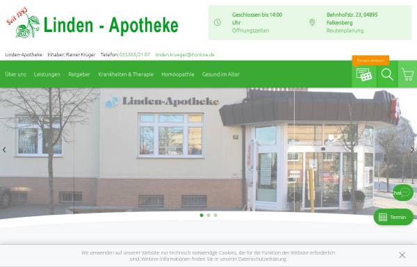 Vorschau von www.apotheke-krueger.de, Linden-Apotheke - Inh. Rainer Krüger e.K.