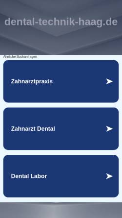 Vorschau der mobilen Webseite www.dental-technik-haag.de, DSH Dental-Technik Stephan Haag GmbH
