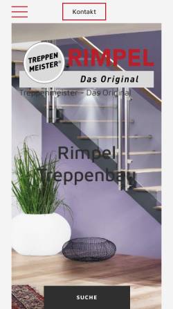 Vorschau der mobilen Webseite www.rimpel-treppenbau.de, Rimpel Treppenbau GmbH