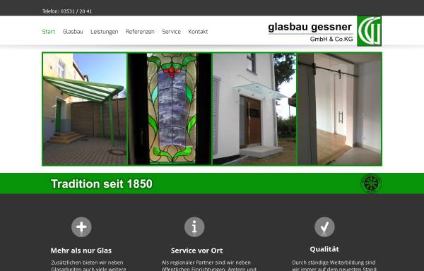 Vorschau von www.glasbau.de, Glasbau Gessner GmbH