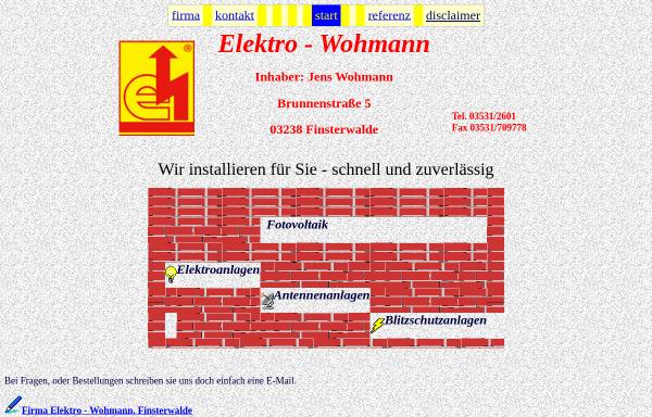 Vorschau von www.elektro-wohmann.de, Elektro Wohmann - Inh. Jens Wohmann