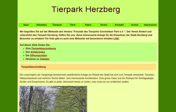 Vorschau von tierpark-herzberg.de, Tierpark Herzberg - Freunde des Tierparks Grochwitzer Park e.V.