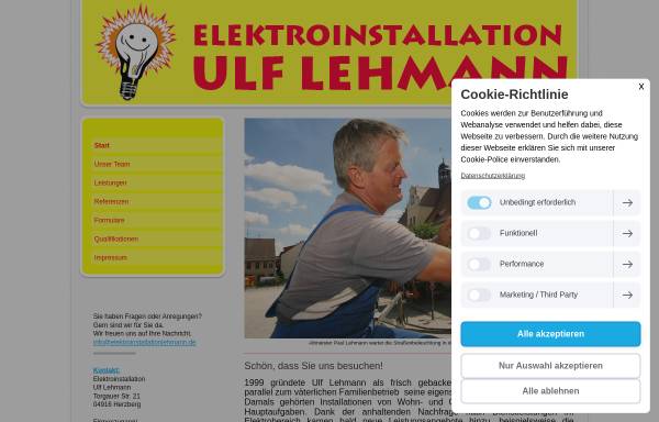Vorschau von www.elektroinstallationlehmann.de, Elektroinstallation Ulf Lehmann
