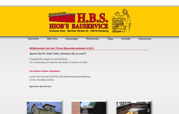 Vorschau von www.hbs-hiobs-bauservice.de, H.B.S. Hiob's Bauservice - Inh. Andreas Hiob