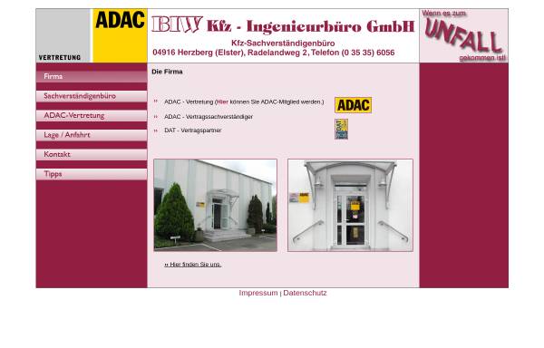 Vorschau von www.biw-kfz.de, Kfz - Ingenierbüro GmbH