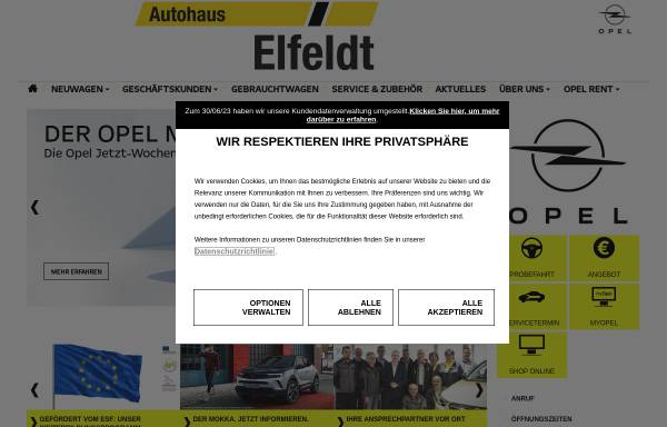 Vorschau von www.opel-elfeldt-herzberg.de, Autohaus Elfeldt GmbH