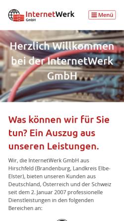 Vorschau der mobilen Webseite www.internetwerk.de, InternetWerk GmbH