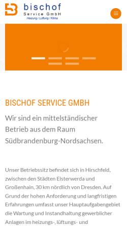 Vorschau der mobilen Webseite www.haustechnik-bischof-service.de, Haustechnik Bischof