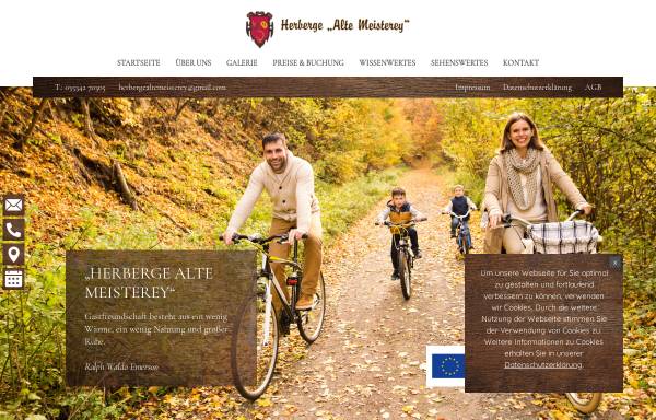 Vorschau von www.herberge-alte-meisterey.de, Herberge Alte Meisterey - Inh. Andreas und Christine Bayer