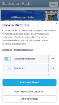Vorschau der mobilen Webseite rudervereinmuehlberg.de, Ruderverein Mühlberg e.V.