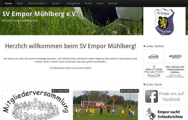 Vorschau von xn--empormhlberg-ilb.de, SV Empor Mühlberg e.V.