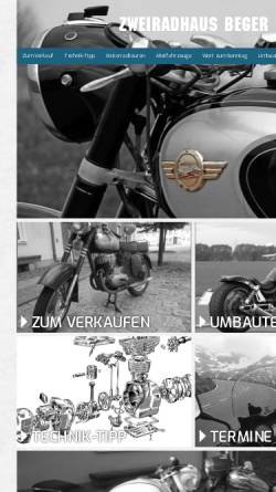 Vorschau der mobilen Webseite zweiradhaus-beger.de, Zweiradhaus Beger - Inh. Hans-Jürgen Beger
