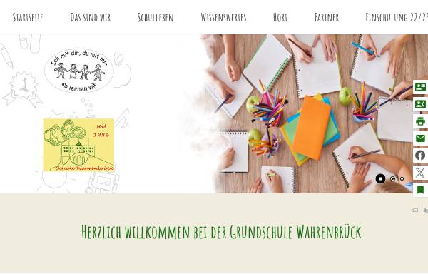 Vorschau von www.grundschule-wahrenbrueck.de, Grundschule Erich Schindler und Hort Wahrenbrück