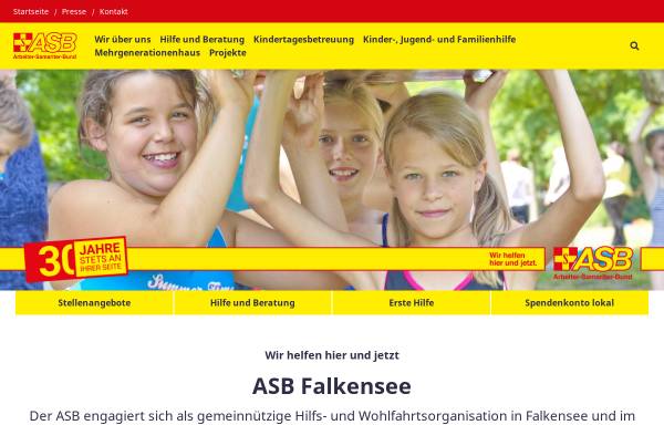 Vorschau von www.asb-falkensee.de, ASB - gemeinnützige Gesellschaft für Kinder-, Jugend- und Familienhilfe im Havelland mbH