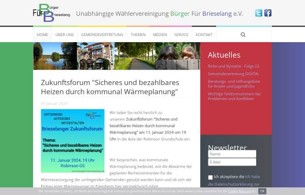 Vorschau von bürger-für-brieselang.de, Unabhängige Wählervereinigung Bürger Für Brieselang e.V.