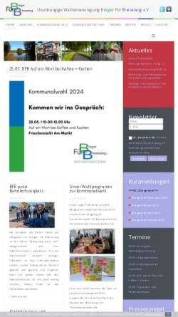 Vorschau der mobilen Webseite bürger-für-brieselang.de, Unabhängige Wählervereinigung Bürger Für Brieselang e.V.