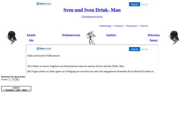 Vorschau von svenundsvendrinkmen.freeservers.com, Sven und Sven Drinkmen