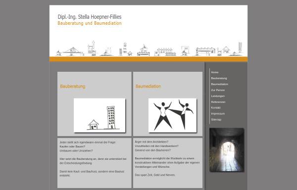 Vorschau von www.baumediation-in-berlin.de, Bauberatung u. Baumediation S. Hopener-Fillies
