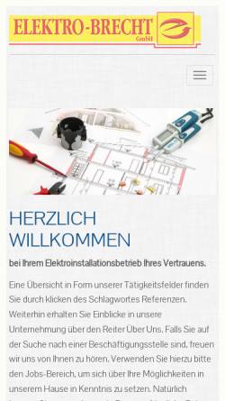 Vorschau der mobilen Webseite www.elektrobrecht.de, Elektro Brecht GmbH