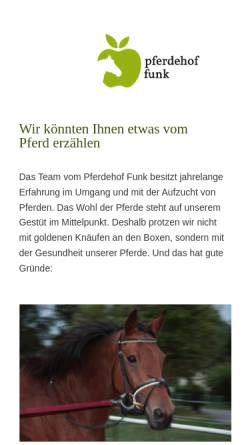 Vorschau der mobilen Webseite pferdehof-funk.de, Pferdehof Funk