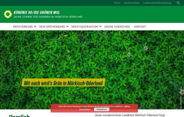 Vorschau von www.gruene-mol.de, Bündnis 90/Die Grünen Kreisverband Märkisch-Oderland