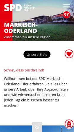 Vorschau der mobilen Webseite www.spd-mol.de, SPD Unterbezirk Märkisch Oderland