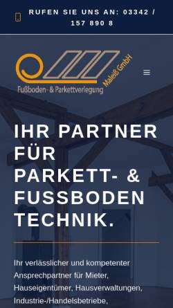 Vorschau der mobilen Webseite www.fussboden-ff.de, Fußboden und Fliesen - Gottschling & Co GmbH