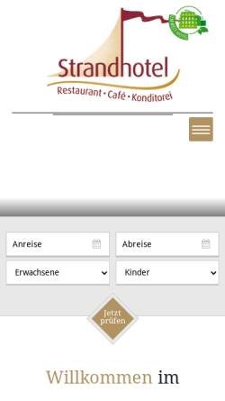 Vorschau der mobilen Webseite www.strandhotel-buckow.de, Strandhotel Buckow - Inh. Jens Wandel