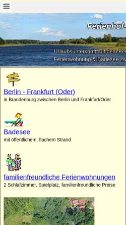 Vorschau der mobilen Webseite www.ferienhof-georgenthal.de, Ferienhof Georgenthal - Stefan und Langhof