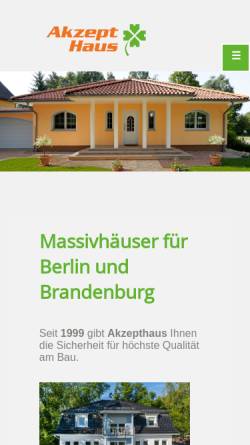 Vorschau der mobilen Webseite www.akzept-haus.de, Akzept Haus+Grund GmbH