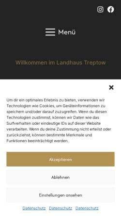 Vorschau der mobilen Webseite www.landhaus-treptow.de, Landhaus Treptow - Inh. Lars Treptow