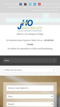 Vorschau der mobilen Webseite www.jho-immobilien.de, JHO-Immobilien