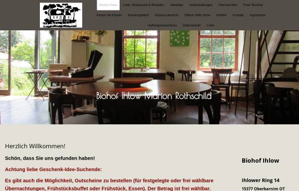 Vorschau von www.biohof-ihlow.de, Biohof Ihlow - Marion Rothschild