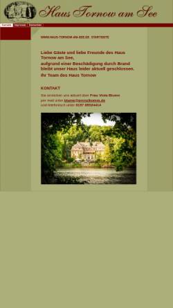 Vorschau der mobilen Webseite www.haus-tornow-am-see.de, Haus Tornow am See - prenzlkomm gGmbH