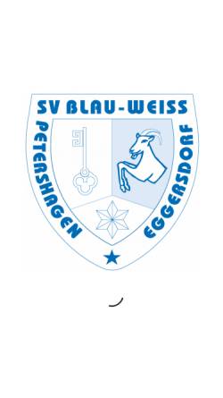 Vorschau der mobilen Webseite www.sv-blau-weiss.net, SV Blau-Weiß Petershagen-Eggersdorf e. V. - Fußball