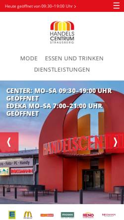 Vorschau der mobilen Webseite www.handelscentrum-strausberg.de, Handelscentrum Strausberg - TLG Immobilien AG