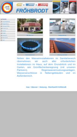 Vorschau der mobilen Webseite froehbrodt-shk.de, Gas - Wasser - Heizung - Reinhardt Fröhbrodt
